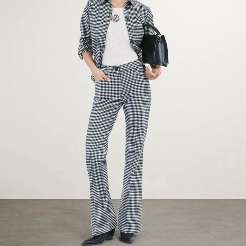NWT The Kooples Vichy Houndstooth Check Bootcut Pants